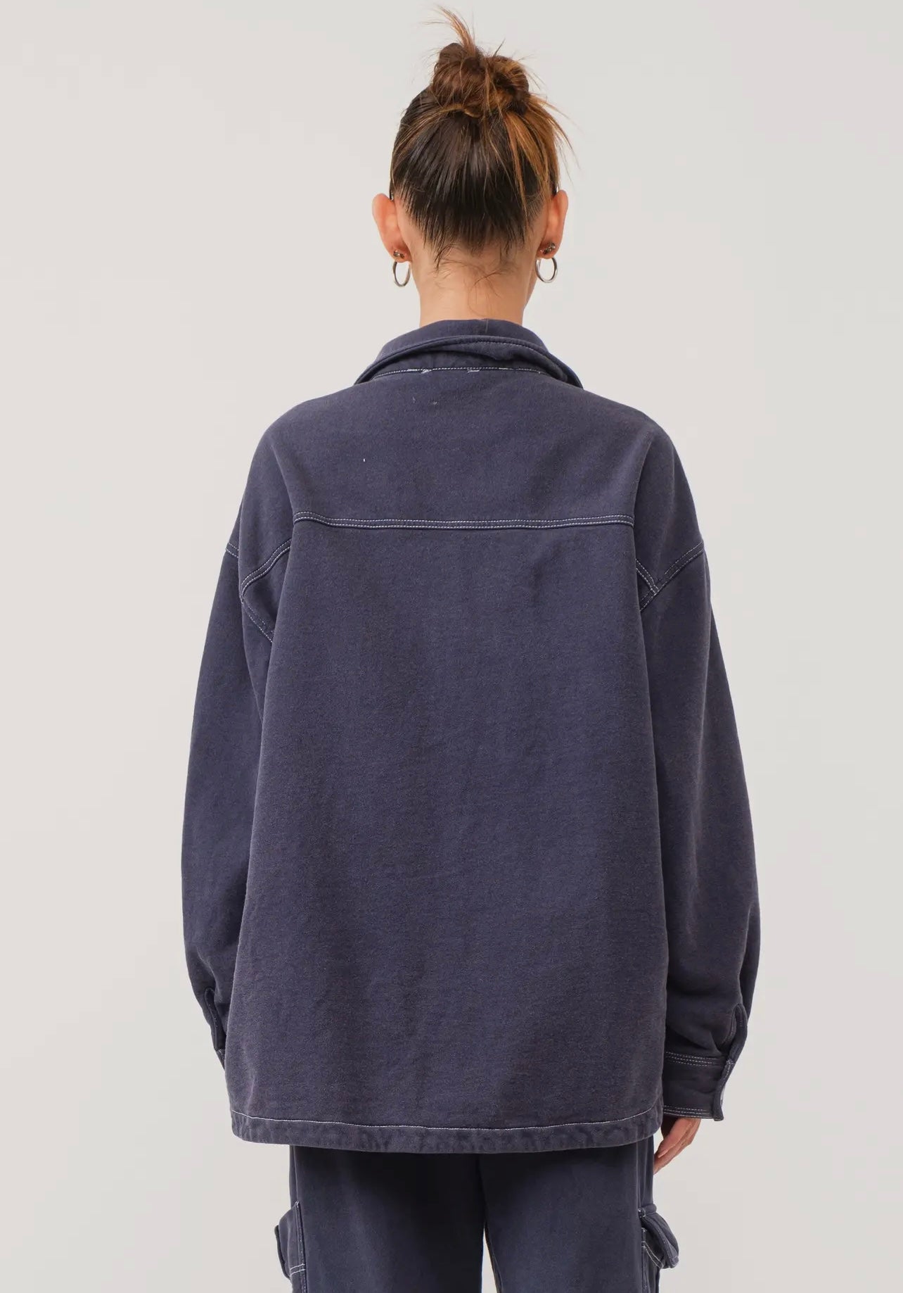 Karina Loop Terry Button Up