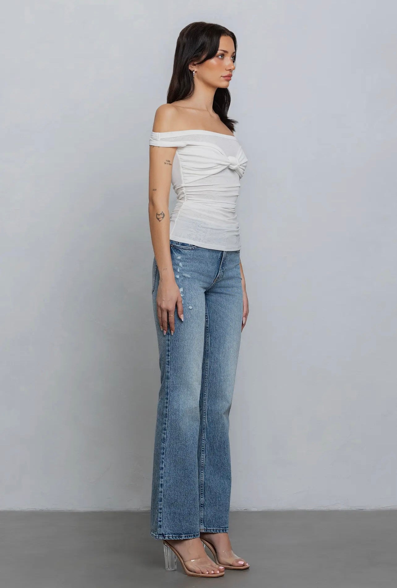 Cecilia Sheer Knotted Top