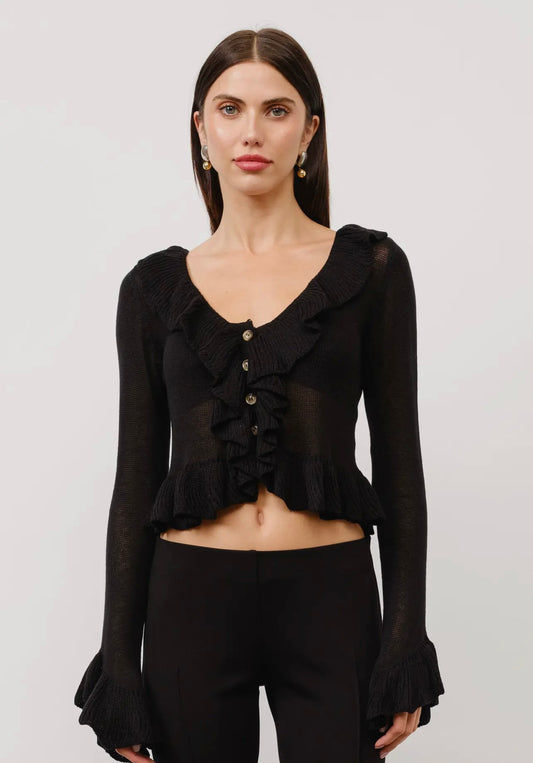 Brooklyn Ruffle Knit Top