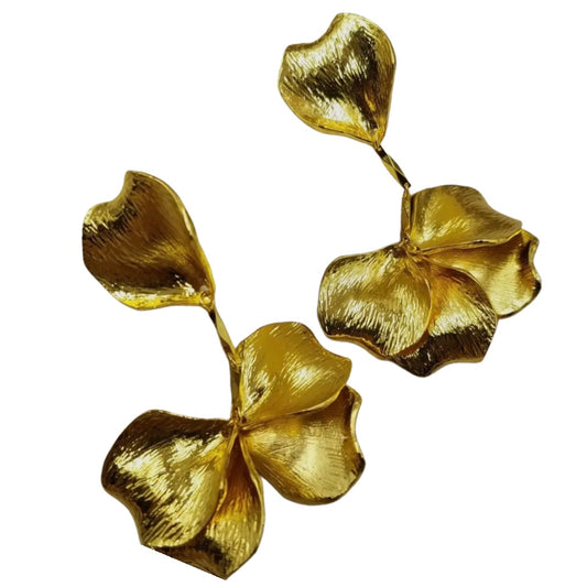 Golden Flora Drop Earrings