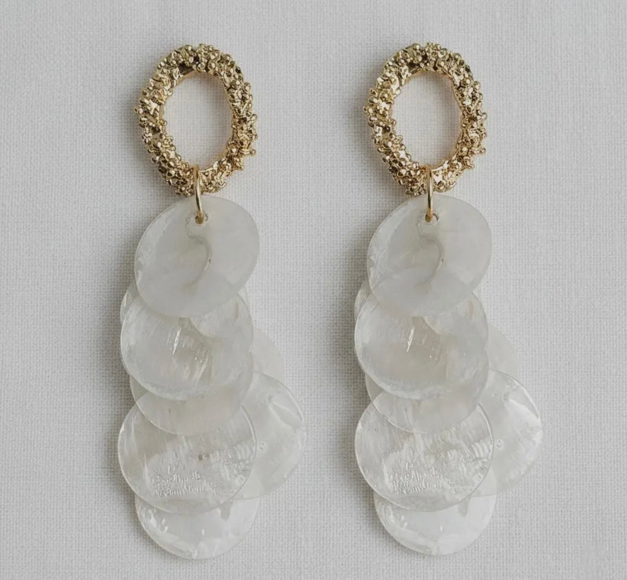 French Shell Tassel Drop Earring