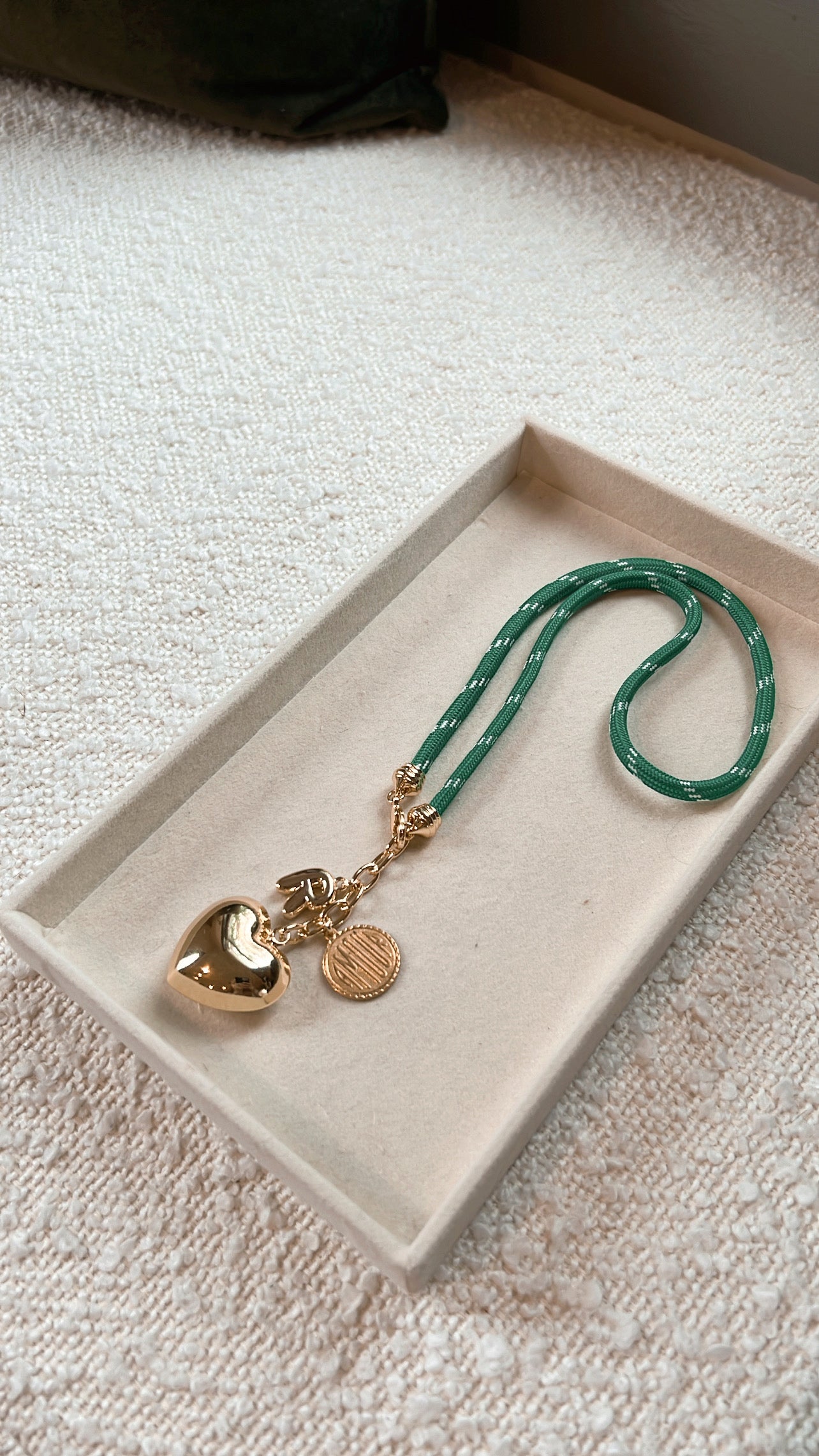 Custom Bubble Initial Paracord Necklace