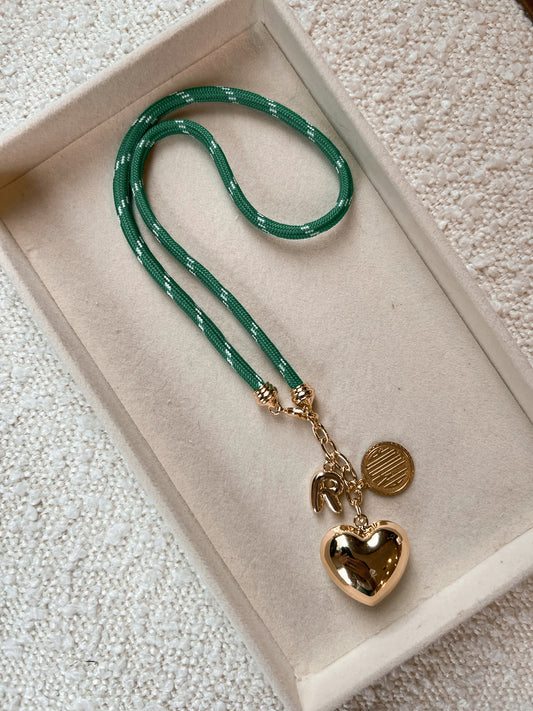Custom Bubble Initial Paracord Necklace