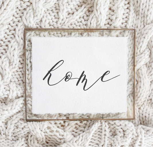Home Calligraphy Print Frame