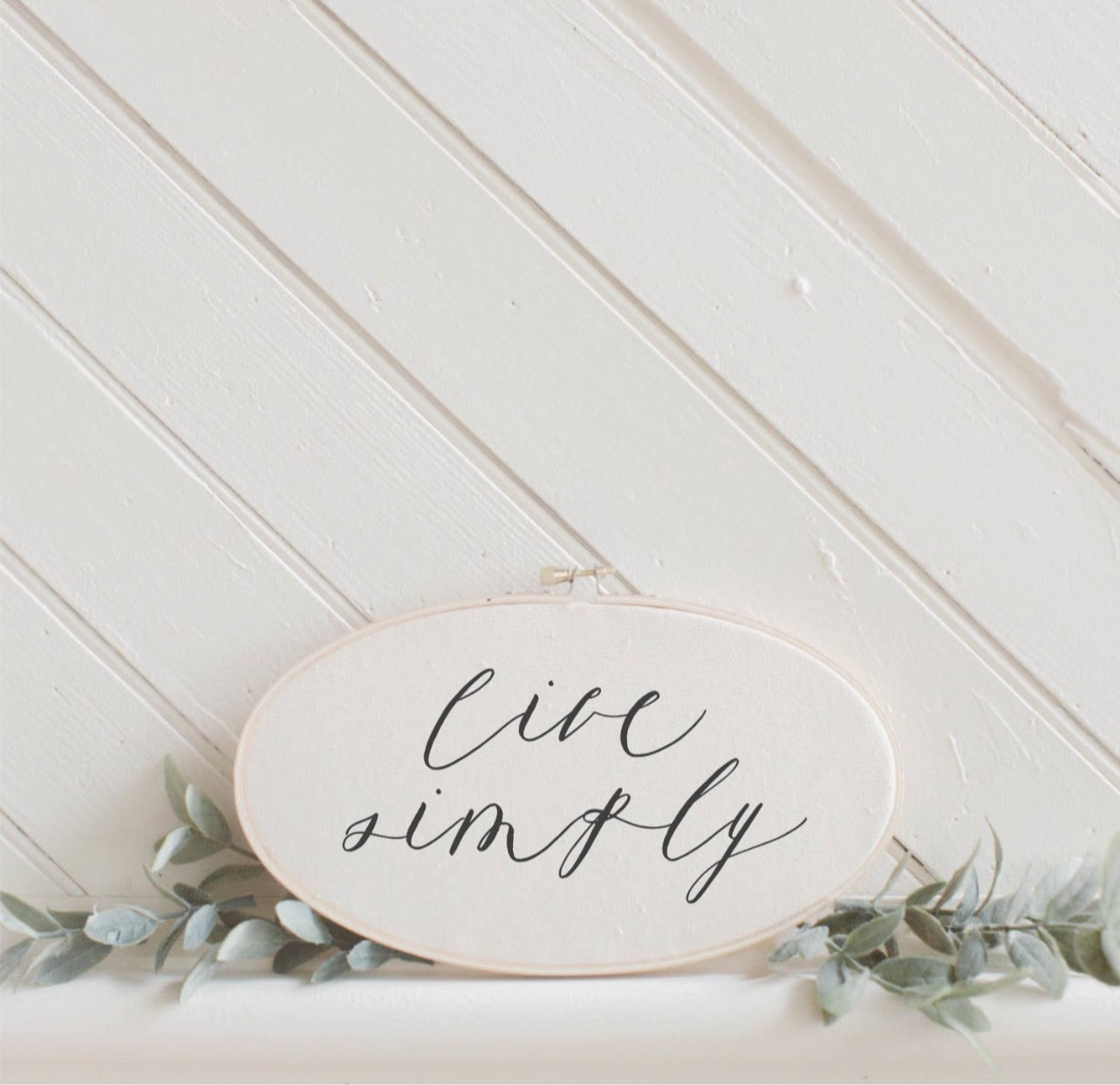 Love Simply Faux Embroidery Hoop