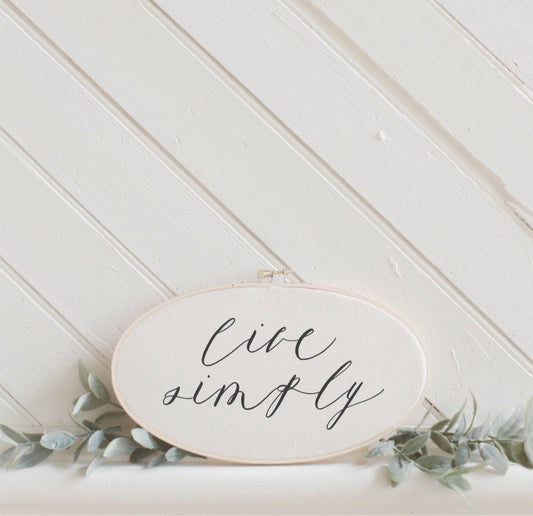 Love Simply Faux Embroidery Hoop